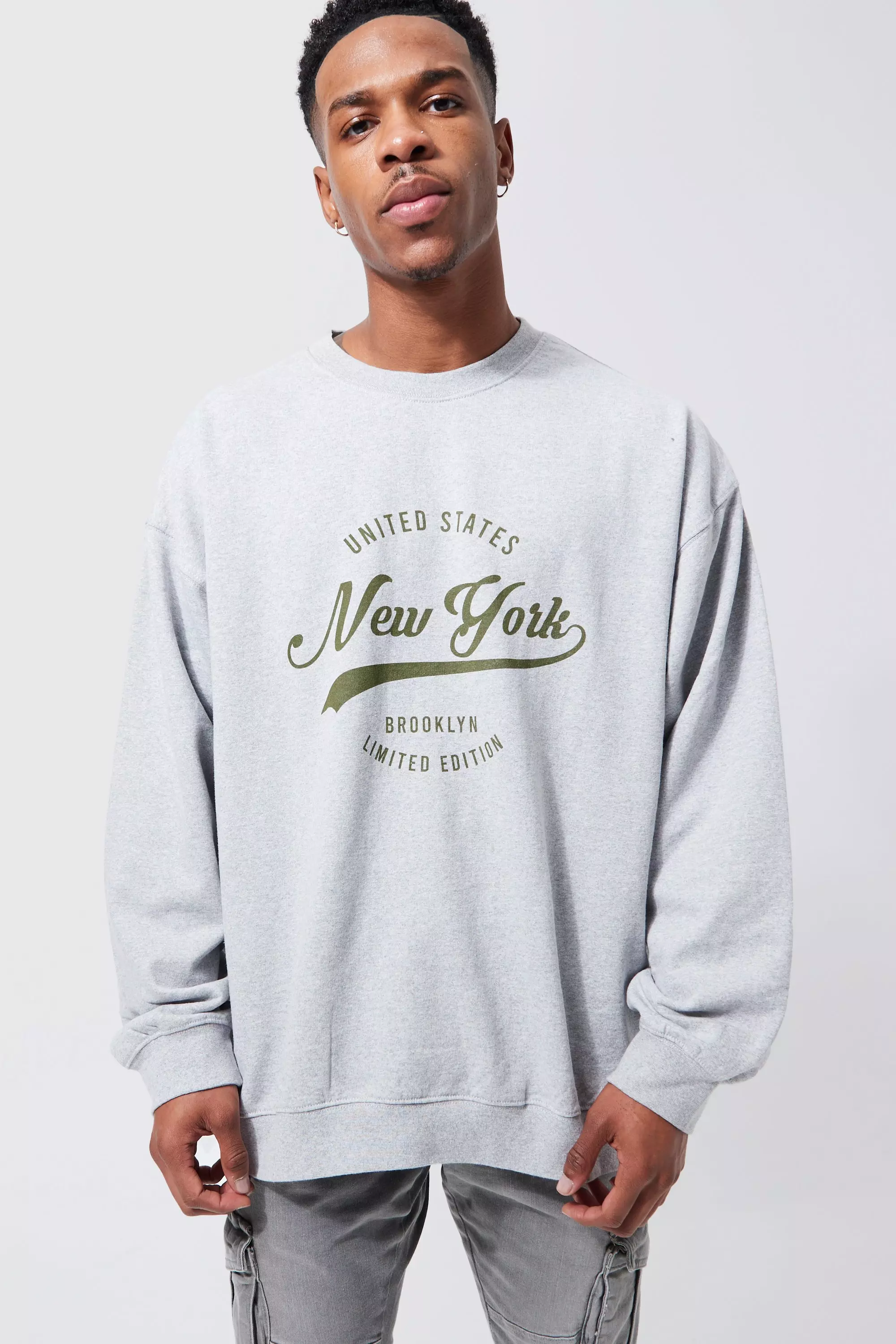 White slogan outlet sweatshirt